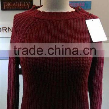 2015 new fashion knitting sweater with long sleeve pullover