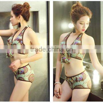 Stylish bathing suit swimwear for mature women three pieces bikini sets