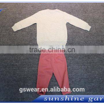 Winter Girl Clothing Set Two Piece Cotton Top Fashion Suits photo-2