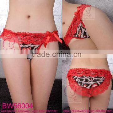 Sexy photos of sexy red thong g string with lace & bow