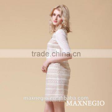 Modern Lace Matching Long Sleeve Celebrity Mini Dress photo-2