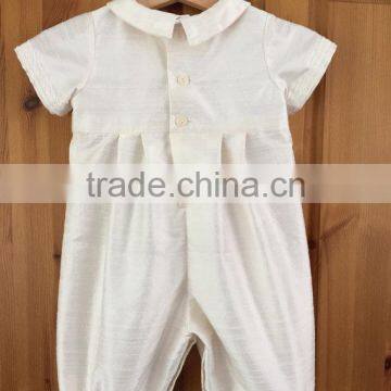 Wholesale Spanish Baby Clothes Clothing of Plain White Baby Rompers for Boys photo-4