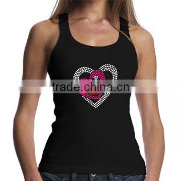 Custom Women's Jogging Cotton/Spandex Black Singlet photo-5
