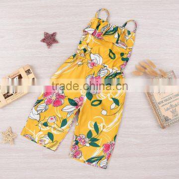 S33623W Cute Baby Rompers Summer Ruffled Flower Girl Long Pants Jumpsuit photo-2