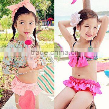 S13723A Cute kids girls swimwear 2016 cheap children swimwear