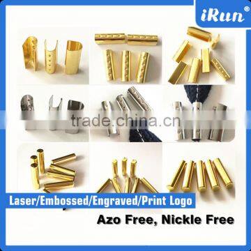 Customized Strings Metal Aglets for Lace - Zinc-Alloy Metal Aglets for Shoes Decoration - Custom Laser Logo Metal Aglet Crimp photo-4