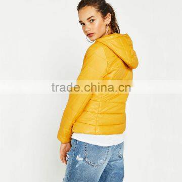 2017 OEM Short Fine Jacket With Hood Winter Bomber Warm Quilted Jacket photo-5