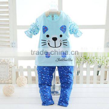Wholesales Spring Autumn Cotton Printing Baby Clothes Set Wear photo-3