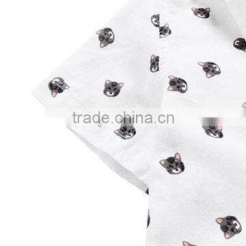 Summer High Qanlity Solid Color Short Sleeve Kids Boys Shirt photo-3