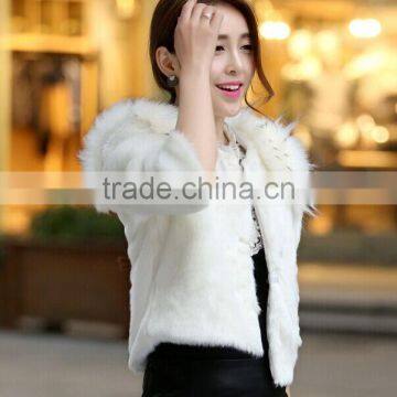 rabbit faux fur women coat model luxury down coat