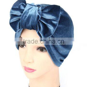 India Arabian Muslim Headscarf Ladies Thin Velvet Activities Bow Bow Fast Selling photo-4