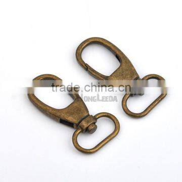 20mm 0.75inch Antique Brass Bronze Alloy Swivel Clasps Snap Key Hooks DIY Key Chain Ring Clip Buckle HK-021 photo-2