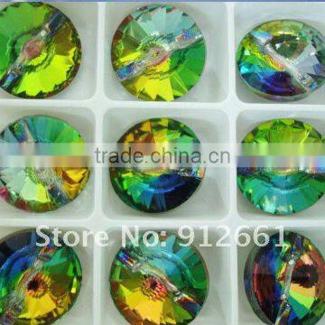 Silver Back Crystal Button Shirt Buttons Garment Accessory Round Crystal Buttons Wholesales photo-3