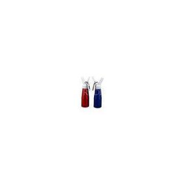 Stainless Steel Handle,Plastic Head 250ml Red or Blue Aluminum whip, Whipped Cream Dispenser, Canist