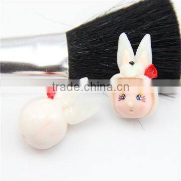 White Rabbit Hat Little Girl Doll Polymer Clay Micropore Bead For Jewelry Making