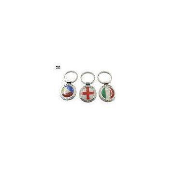 Big Epoxy Sticker Metal Key Ring Round Key Tags Two Sides Logo