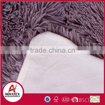 Fashion Pattern pv Long Pile Fake Fur Throw Micromink Blanket photo-4