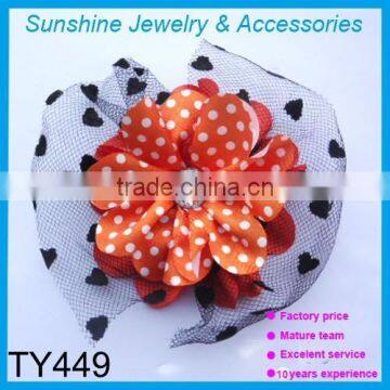 Fashion popular design the little black dots flower hair accessories