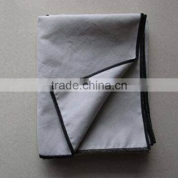 Microfiber brushed customized logo sports & travel outside beach gift blanket towel
