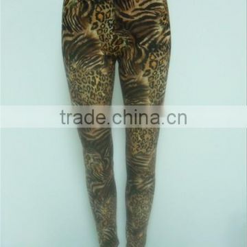 Latest Fashion Paris Show Summer Thin Women Sexy Punk Wild Leopard Print Leggings