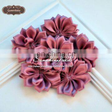 Big discount Satin Ribbon 6pcs Cluster Flower DIY Cluster Flowers Headbands Accessory on sunshine field