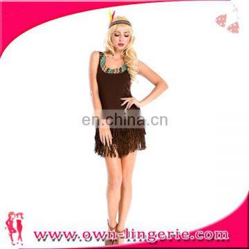 LADIES SEXY SALOON GIRL WILD WEST BURLESQUE COWGIRL CAN CAN FANCY DRESS FOR PARTY