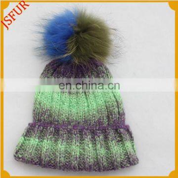 Reliable Custom Bobble New Fashion Beanie Top Quality Solid Color Hip-Hop Knitted Winter Plain Weave Hat