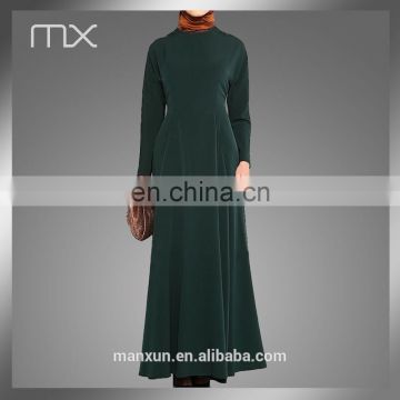 Fashionable muslim ladies wide bottom abaya A line design islamic jilbabs 2017