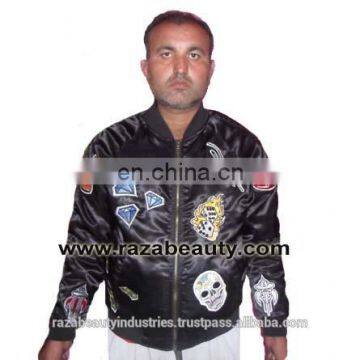 Custom Embroidery Patches Bomber Jackets / Black Baseball Jackets