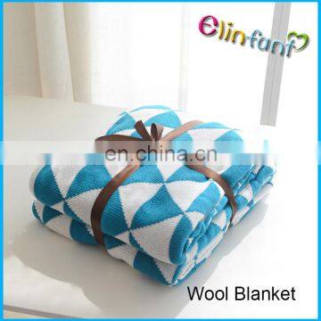 INS hot selling wool blanket 100% cotton kid blanket