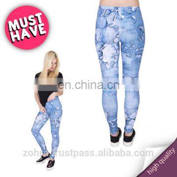 Old Cloth Jeans Print Girl Printed Fancy Skinny Custom Spandex Polyester Casual Ladies Femme Tight Sale Woman Leggings