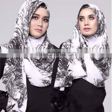 Fashion muslim printing hijab scarf new design long shawl 2017