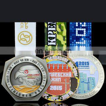 Custom Design Color Brilliancy Marathon Running Title Sport Ranked Race Metal Medal photo-3