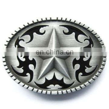 Antique Silver Circle Star Belt Buckles