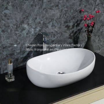 Chaozhou manufacturer ceramic fancy art countertop mounted Latest new design table washing hand basin sink for sale