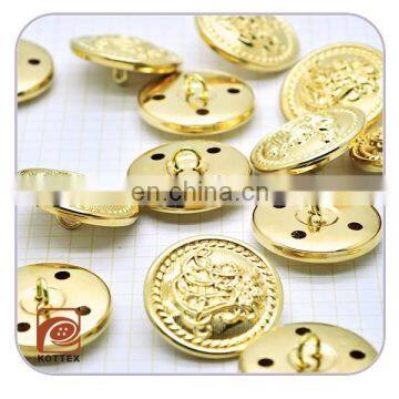 32L Metal Brass Gold Color Uniform Fashion Button For Army And Jacket