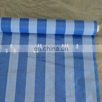 Plastic Blue White Striped Sunshade Stripe Tarpaulin Covers photo-2
