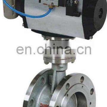 Solenoid metal seated double flange Butterfly Valve