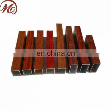 wood grain aluminum square tube