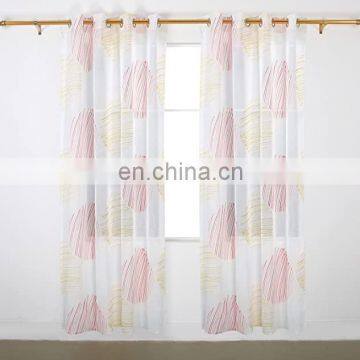 sheer voile european style large print english style printed hippie curtains