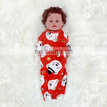 Newest Prints Baby Gowns With Knot Long Sleeve Infants Sleepwear Wholesale Toddler Pajamas Clothes Bag photo-6