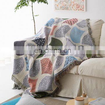Amazon Hot Sale RAWHOUSE Low Moq Cotton Picnic Custom Woven Blanket With Tassel Use for Sofa Chair Cover photo-3