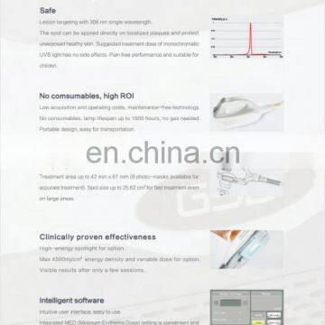 Профессиональное портативное устройство для обработки кожи УФВ УФ-лампой, фототерапевтическое оборудование 308 Эксимерный лазер 308 нм, лазерная машина для лечения псориаза и витилиго photo-5