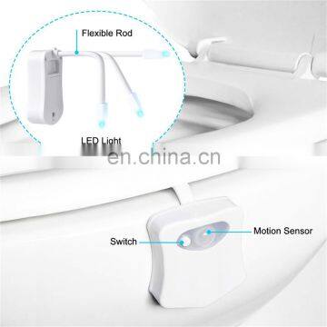 3AAA Batteries Motion Sensor Toilet Seat Night Light Toilet Lamp Led Toilet Bathroom Night Light 16 Color With Sensor photo-6