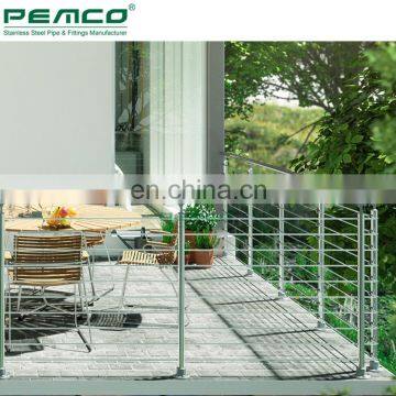 Customized Terrace Railing Design Outdoor 304 306 Stainless Steel Balcony Balustrade