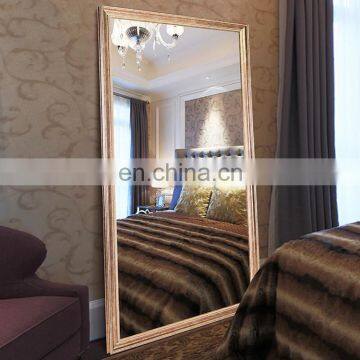 Large Full Length Square Crystal Decorative Wall Standing Mirror Ultra Super Clear Customized