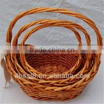 classic willow floral basket