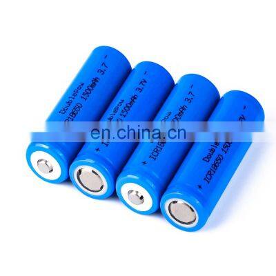 1 Year Warranty Cylindrical lithium ion 18650 3.7v 1500mah 18650 li ion battery rechargeable for flashlight