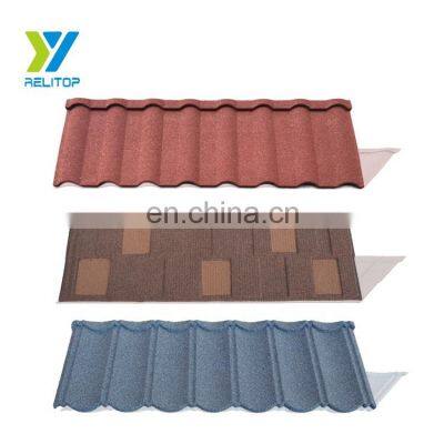 Ligntweigh Relitop Natural Shingle Stone Coated Metal Roofing Tile for sale