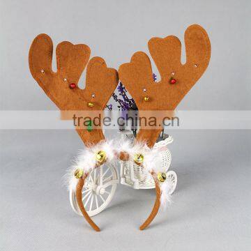 Wholesale Design Christmas Party Small Bell and LED Ornament Antlers Headband photo-5